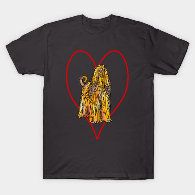 I love Afghan Hound T-Shirt by Gearysworld 